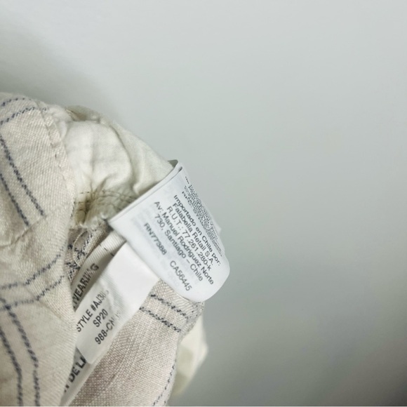 MADEWELL Linen Pleated Taper Wide-Leg Pants in Windowpane size 10 - Picture 5 of 7